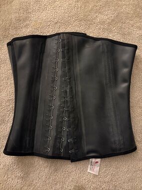 Ann Michell Black Classic Latex Waist Trainer - 3 Hooks